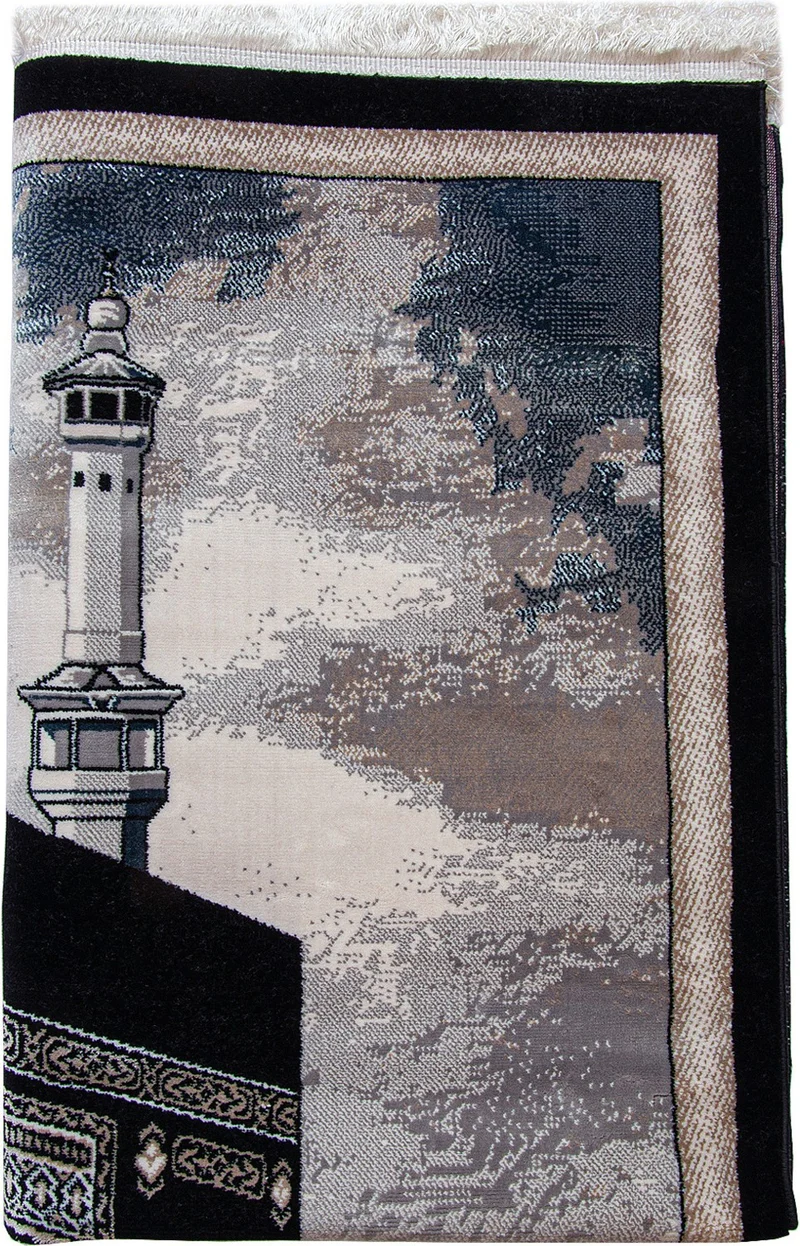 İhvan Online Ihvan Online Kaaba Patterned Luxury Dowry Carpet Type Woven Prayer Rug