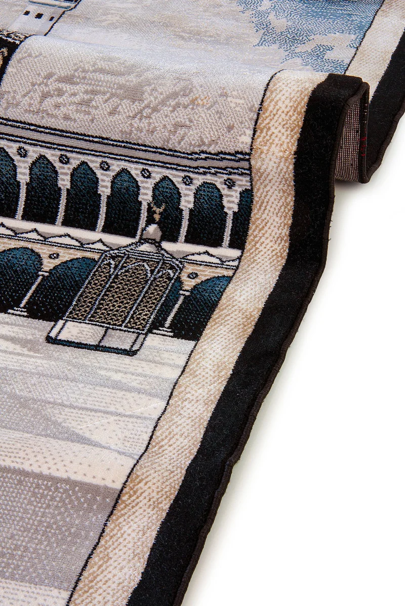 İhvan Online Ihvan Online Kaaba Patterned Luxury Dowry Carpet Type Woven Prayer Rug