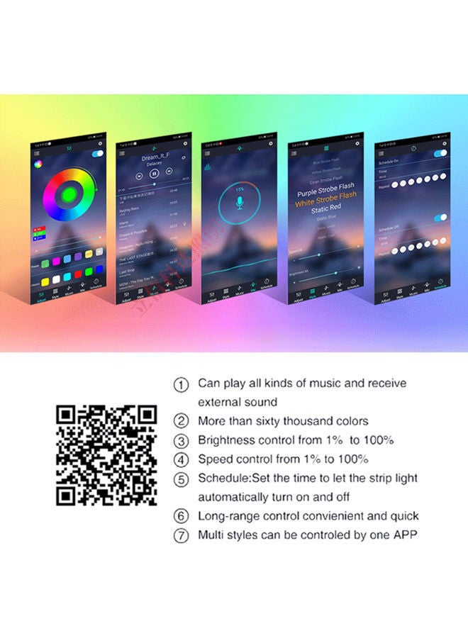 NIBEMINENT TV Music Rhythm Strip Light With Remote Controll Multicolour - Image 2