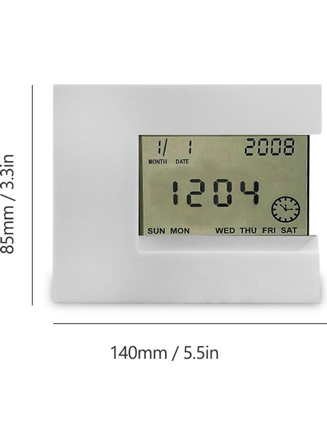 NIBEMINENT Digital Alarm Clock White 3.5x5.5inch - Image 3