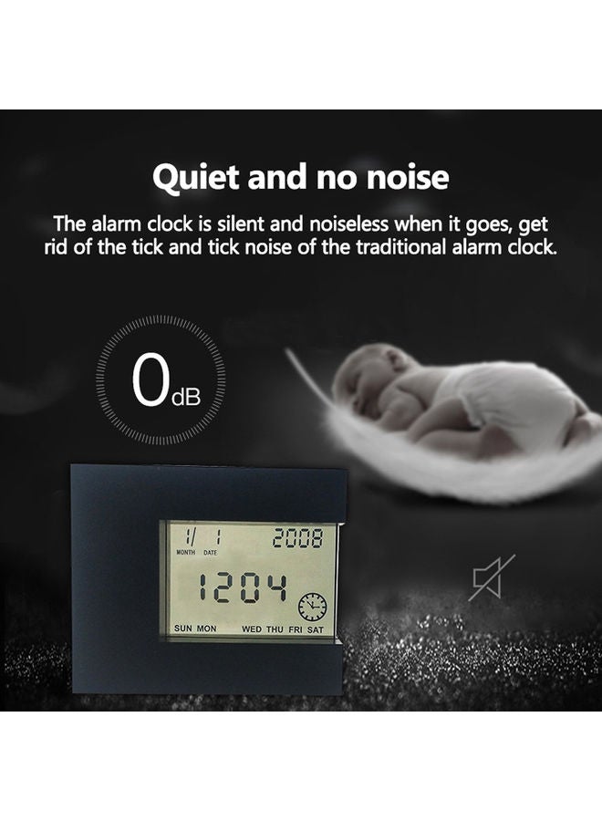 NIBEMINENT Digital Alarm Clock White 3.5x5.5inch - Image 5