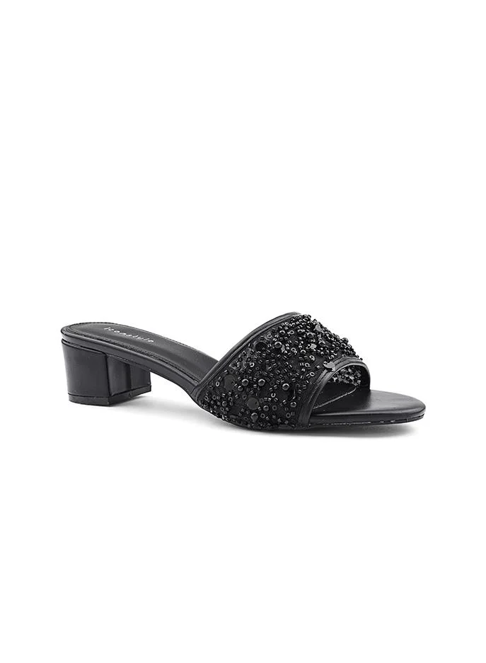 أيقون Modern open-toe heel slipper with a sleek silhouette.