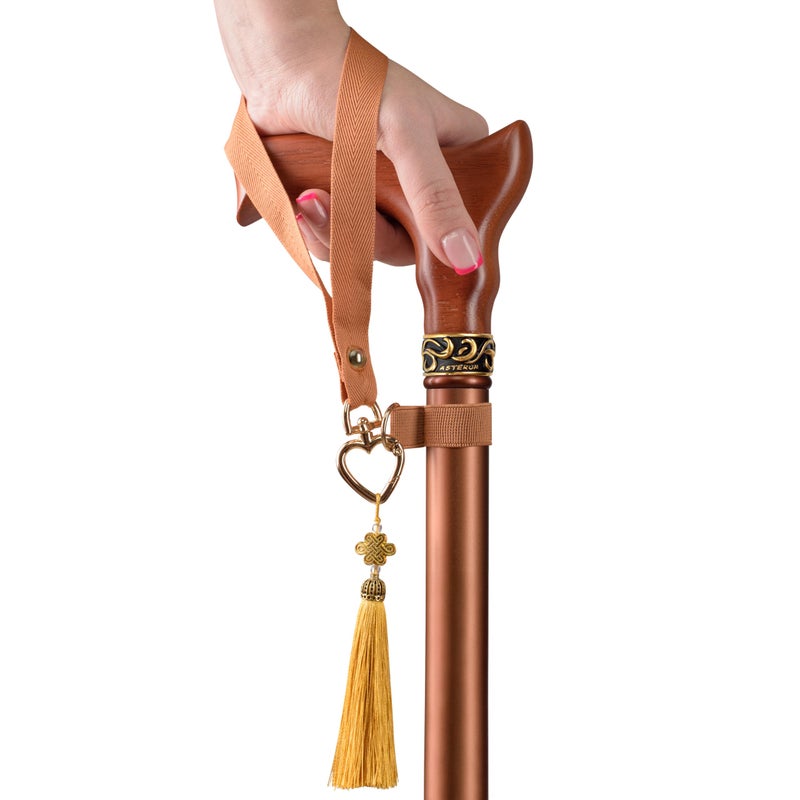 Asterom Walking Cane for Women - Stylish, Comfortable, Adjustable - Cool Canes for Women, Fashionable Walking Sticks for Seniors - Image 3