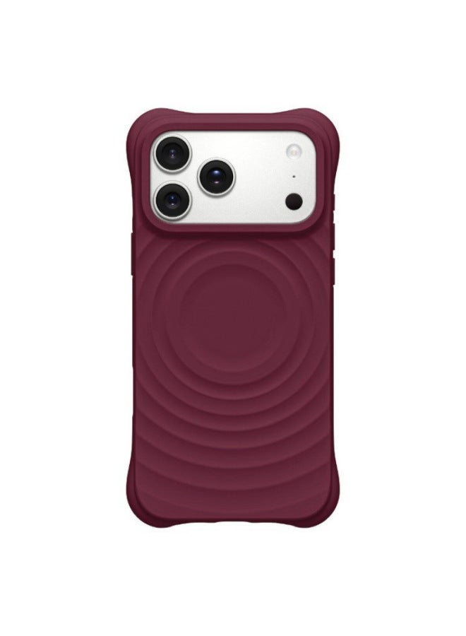 Applicable For Iphone 17 Pro Max Phone Case Apple 17 New Model Wave Liquid Silicone Magnetic Anti-fall Protective Cover