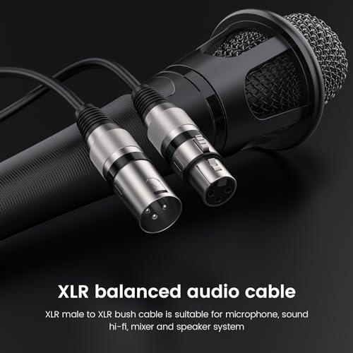 MOSWAG XLR to XLR Cables 328FT1M XLR Microphone Cable Mic Cable 3 Pin Balanced Shielded XLR Cable for Speaker Wire DJ Equipment Audio Sound ConsolesRecording StudioRecording Microphones - Image 3