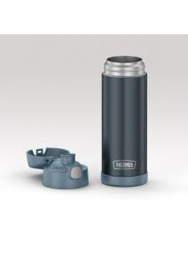 Thermos Bottle 470ml – Slate Stainless Steel & Straw Lid - Image 2