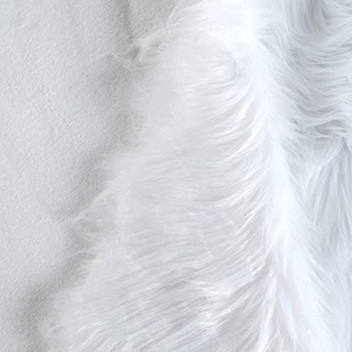 HomeArt Faux Fur Rug - A Timeless Baby Photography Background for Fashion Shoots Portrait Sessions Newborn Product and Still Photography (5 x 5 Feet, White) - Image 2