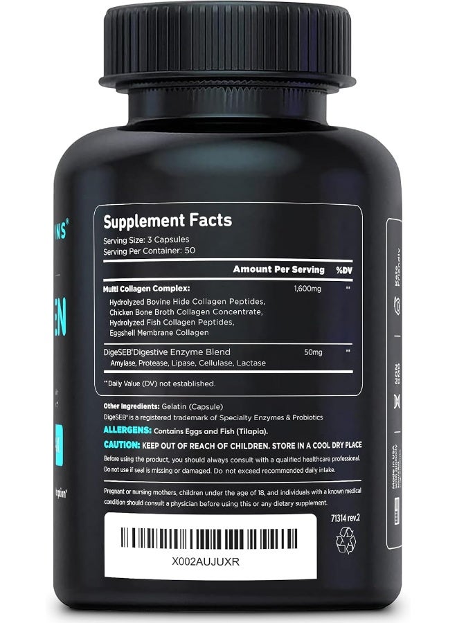 Vital Vitamins Vital Vitamins Grass Fed Enhanced Multi Collagen Pills (150 Capsules 3300mg) - Image 5