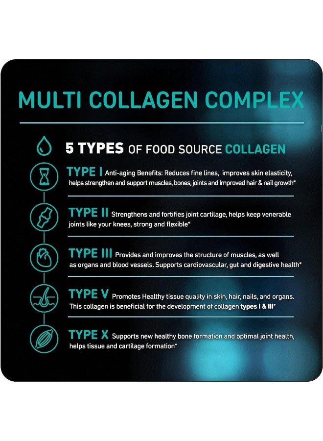 Vital Vitamins Vital Vitamins Grass Fed Enhanced Multi Collagen Pills (150 Capsules 3300mg) - Image 2