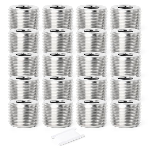TAISHER 20PCS 304 Stainless Steel Internal Hex Thread Socket Pipe Plug Fitting 14 NPT Male - Image 1