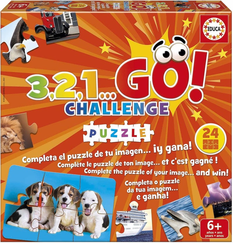 ايديوسا مجموعة ألغاز 3.2.1 Go Challenge Puzzle المكونة من 24 قطعة - Image 1