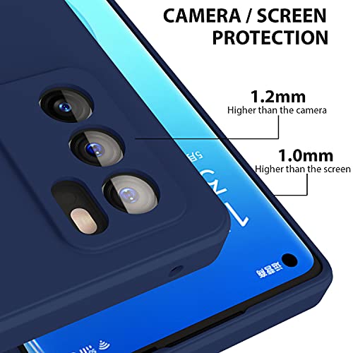 Kapa Matte Lens Protective Back Cover for Oppo Reno 6 Pro (5G), Slim Silicone with Soft Lining Shockproof Flexible Full Body Bumper Case, Blue - Image 3