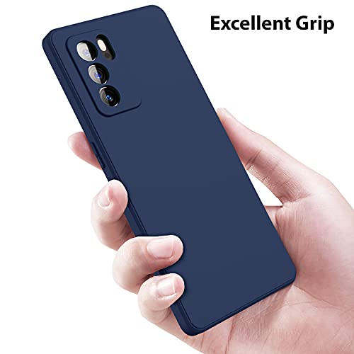 Kapa Matte Lens Protective Back Cover for Oppo Reno 6 Pro (5G), Slim Silicone with Soft Lining Shockproof Flexible Full Body Bumper Case, Blue - Image 5