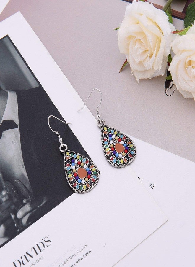 بولافارد زوج واحد من الأقراط المتدلية، أقراط عتيقة متدلية، أقراط بوهيمية مصنوعة يدوياً على شكل دمعة - Image 5