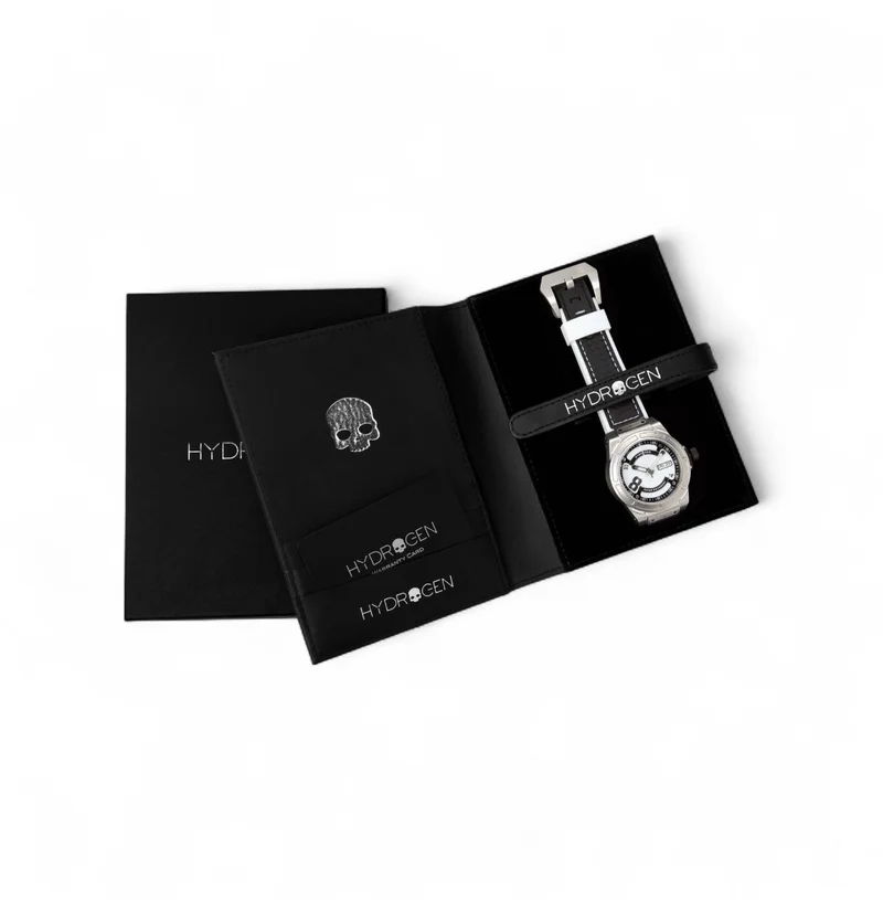 Hydrogen Watch Black/Silver Automatic Otto White-Silver Watch  | Best Price UAE