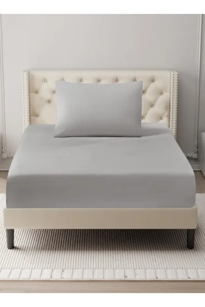 Donetella Bedding Fitted Sheet - Fits 120x200 Cm For Single Bed - 2 Pcs (1 Fitted Sheet and 2 Pillowcases) - 35 Cm Deep Pocket - Solid Bed Sheet