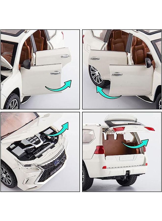 Lexus LX570 Off-Road In Luxury SUV Model Car White 21x9.5x8.5cm - Image 3