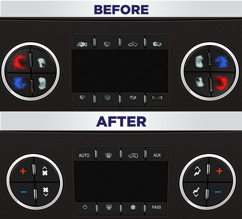 EcoAuto AC Dash Button Repair Kit for Select GM Vehicles - Fix Ruined Faded A/C Controls Premium Design & Made in USA (Pack of 2) - Image 5
