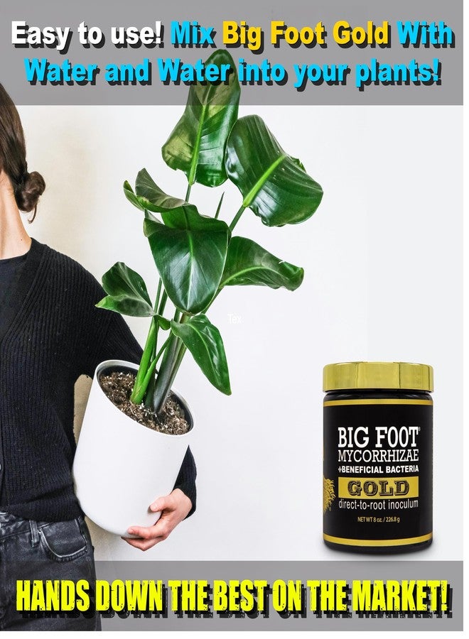 Big Foot Gold Mycorrhizal Fungi - 127 x More Concentrated Than Competition, 950 Million CFU/gram Bacteria, 400 Spores per gram. Treats 1,100 Plants (1 oz) - Image 4