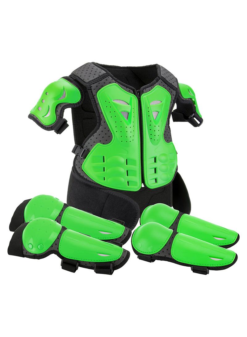 Generic Children's Balance Bike Armor Cycling Suit Off-Road Motorcycle Chest Armor Anti Drop Vest Set  - Image 1