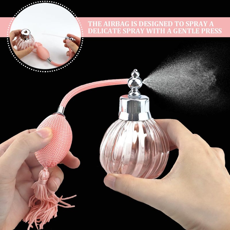 زجاجة رذاذ عطر عتيقة بنمط تنميل - مبخر عطر قابل لإعادة تعبئة للسفر بلحاف طويل 90 مل - Image 4