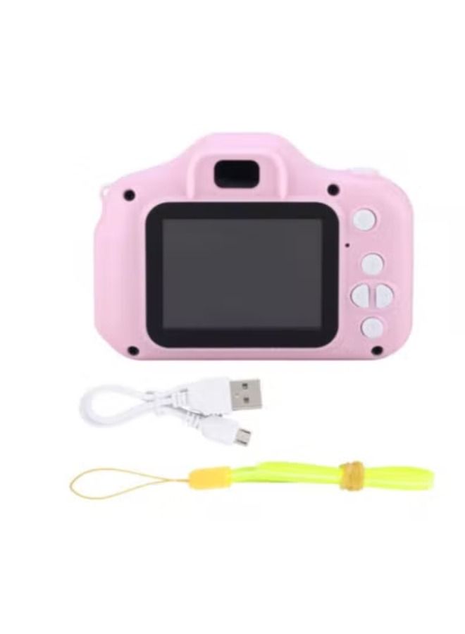 Child Boys Girls,Mini Rechargeable Children Shockproof Digital Camcorders Little Kid Toys Gift 1080P 5MP Pink - Image 2