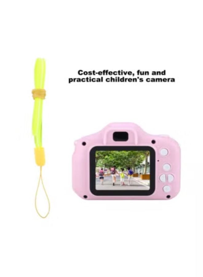 Child Boys Girls,Mini Rechargeable Children Shockproof Digital Camcorders Little Kid Toys Gift 1080P 5MP Pink - Image 3