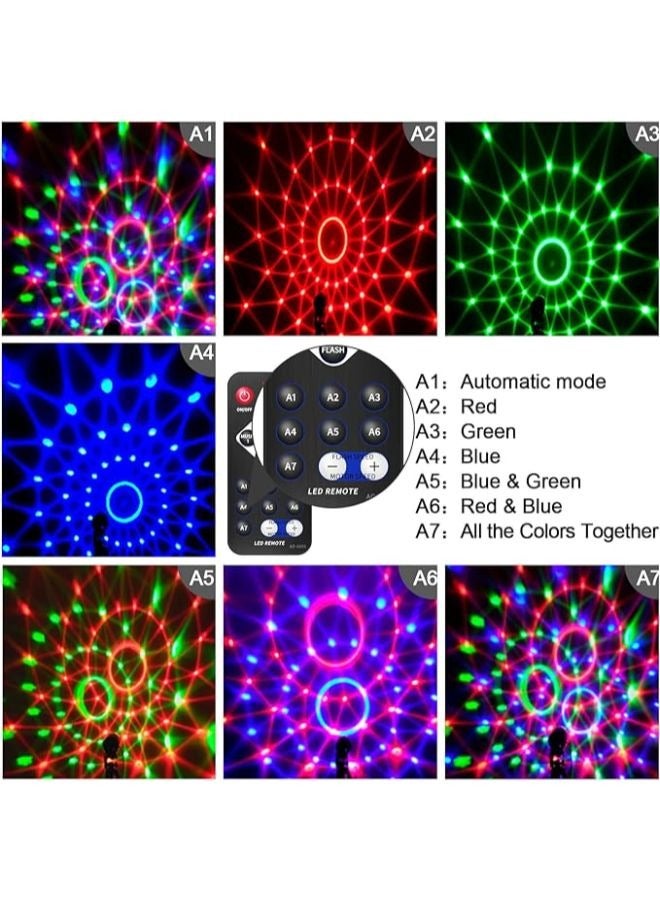 EasyLife 2 Pieces Disco Light Sound Activated Party Light Disco Ball with Remote Control for Kids Disco Parties Lighting Outdoor Indoor Strobe Lamp Stage Par Light - Image 4