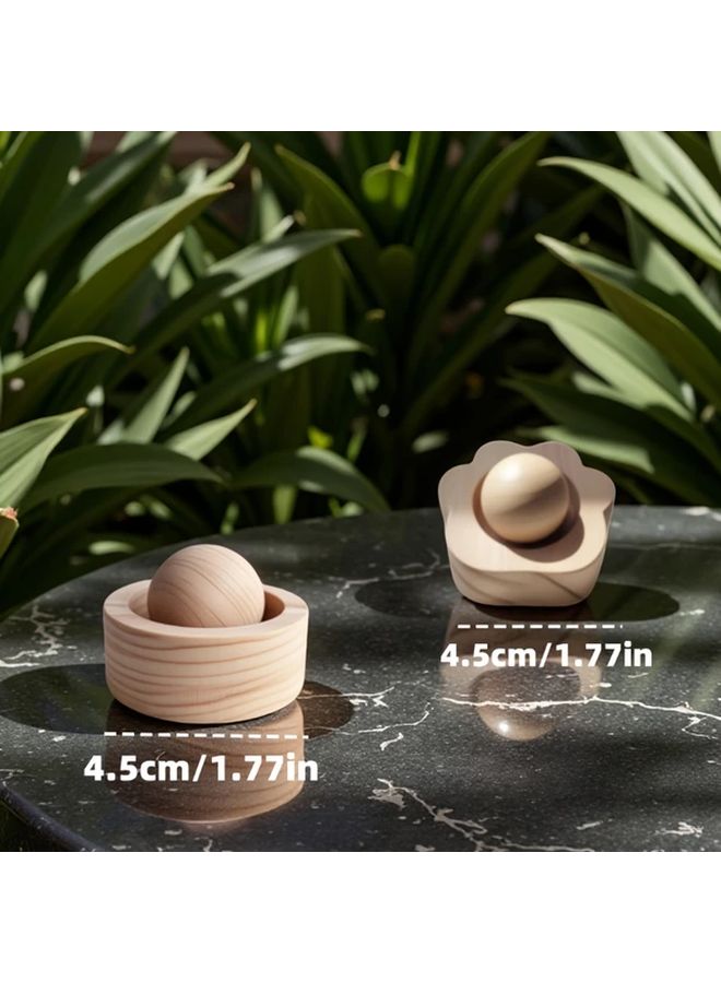 2pcs Wooden Aroma Diffuser Elegant Home Car Essential Oil Decor Gift - Image 3