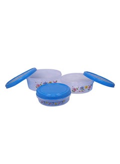 Kuber Industries Kuber Industries Airtight Plastic Food Storage Containers|Plastic Container for Kitchen|Pack of 3 (Blue)  - Image 4