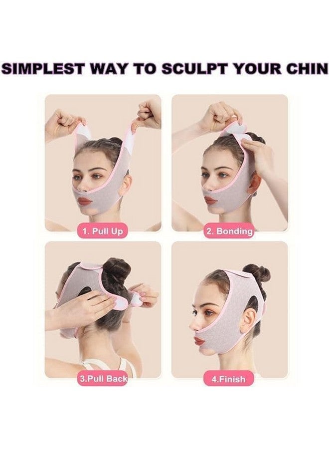 PANDANUS Double Chin Reducer Chin Strap Face Slimming Strap Face Slimmer Shaper for Women, Breathable Comfortable V Line Lifting Mask (11) - Image 5