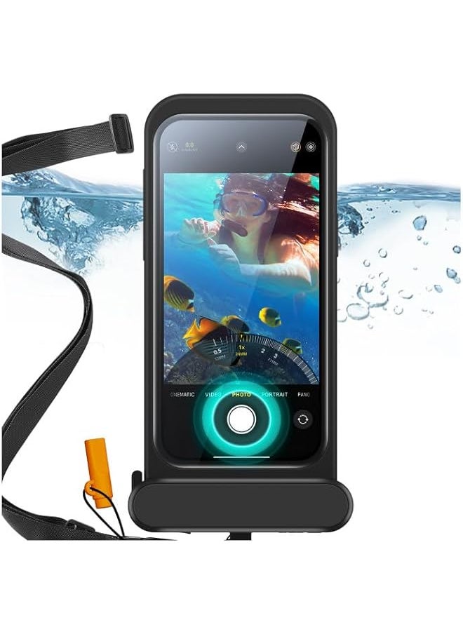 ESR - ESR Waterproof Phone Pouch for iPhone 15 Pro Max /14 Pro Max, Underwater Touch Sensitivity, IPX8 Floating Waterproof Cellphone Case with Lanyard, Dry Bag for Snorkeling, Black - Image 1