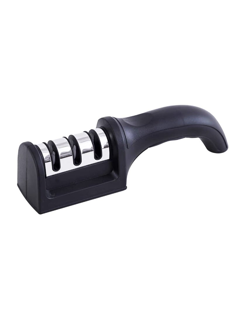 DRODRM DRODRM Manual 3 Stage Knife Sharpener for Kitchen 3Level Knife Sharpening Tool Advanced Knives Sharp Tool for Steel Knives Knife Sharpener Rod for Kitchen Accessories  - Image 1
