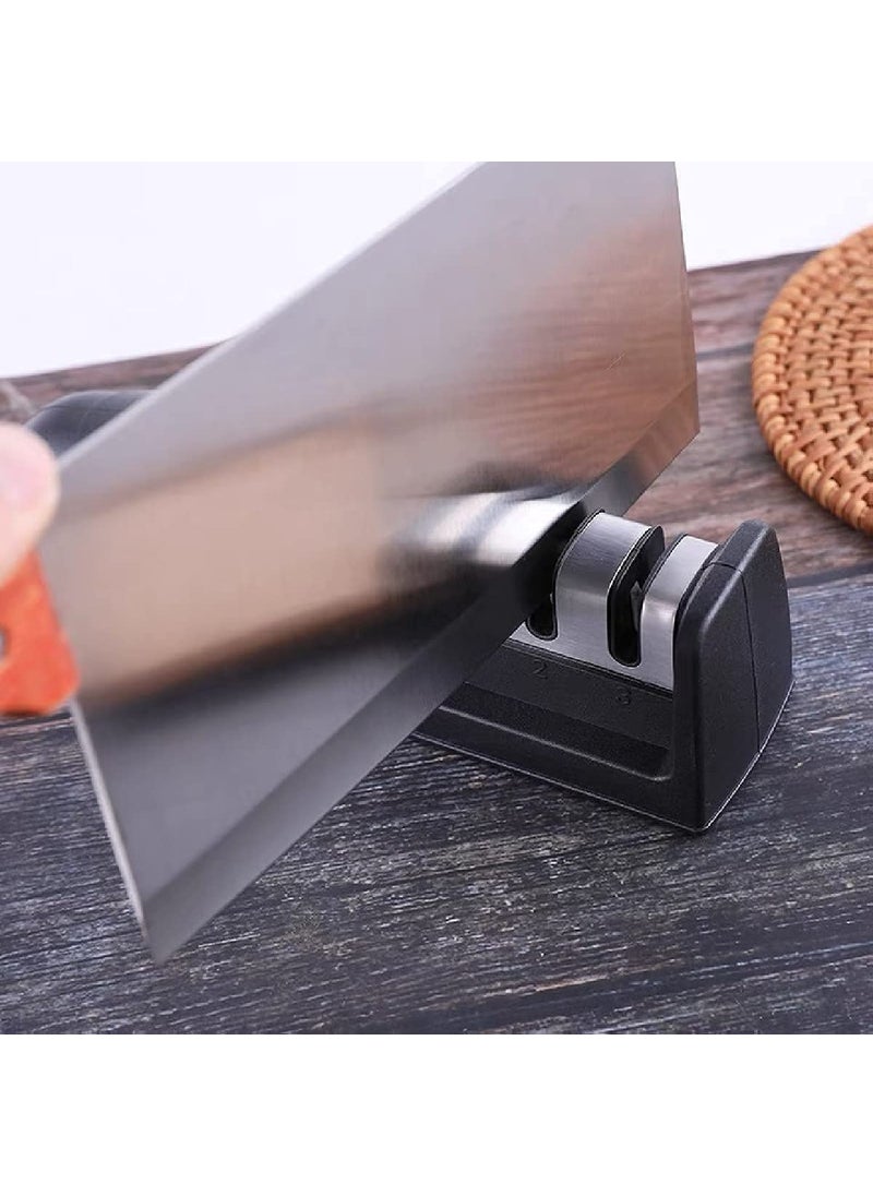 DRODRM DRODRM Manual 3 Stage Knife Sharpener for Kitchen 3Level Knife Sharpening Tool Advanced Knives Sharp Tool for Steel Knives Knife Sharpener Rod for Kitchen Accessories  - Image 2