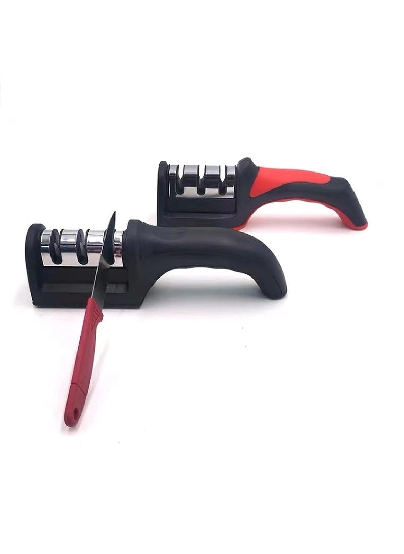 DRODRM DRODRM Manual 3 Stage Knife Sharpener for Kitchen 3Level Knife Sharpening Tool Advanced Knives Sharp Tool for Steel Knives Knife Sharpener Rod for Kitchen Accessories  - Image 3