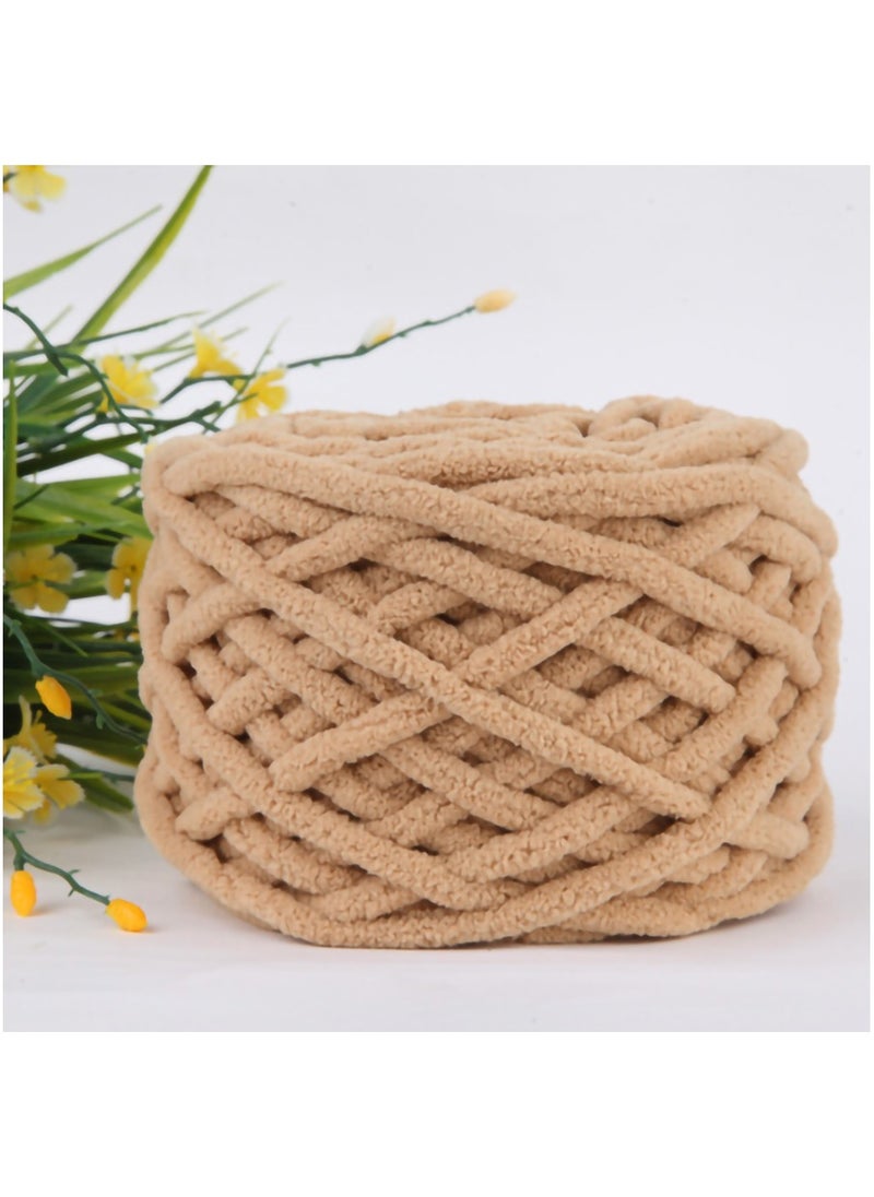MileMelo 2-Piece Knitting Wool Yarn,Knitting Yarn Coarse Yarn for Crochet, Soft Chunky Yarn for Projects Making Plush Balls Handmade Bags Sweaters Shoes Hats Blankets Scarves Brown  - Image 3