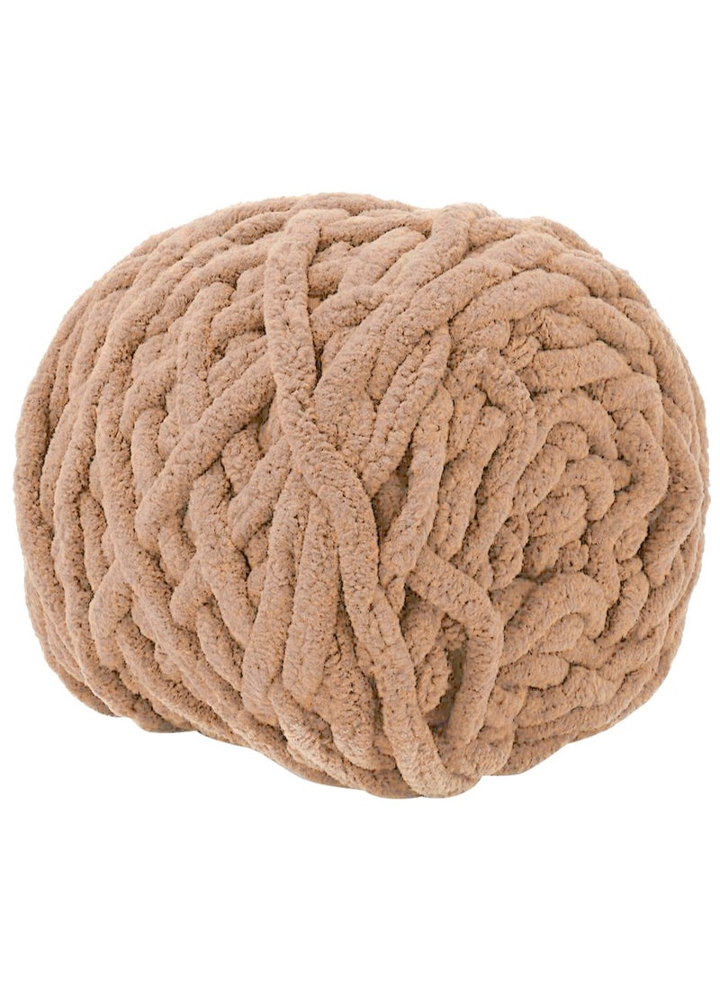 MileMelo 2-Piece Knitting Wool Yarn,Knitting Yarn Coarse Yarn for Crochet, Soft Chunky Yarn for Projects Making Plush Balls Handmade Bags Sweaters Shoes Hats Blankets Scarves Brown  - Image 4