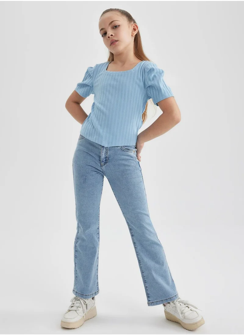 DeFacto Crop Short Sleeve T-Shirt