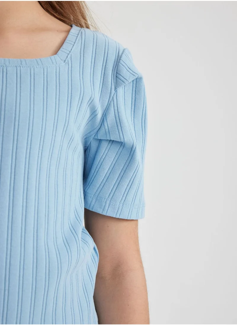 DeFacto Crop Short Sleeve T-Shirt