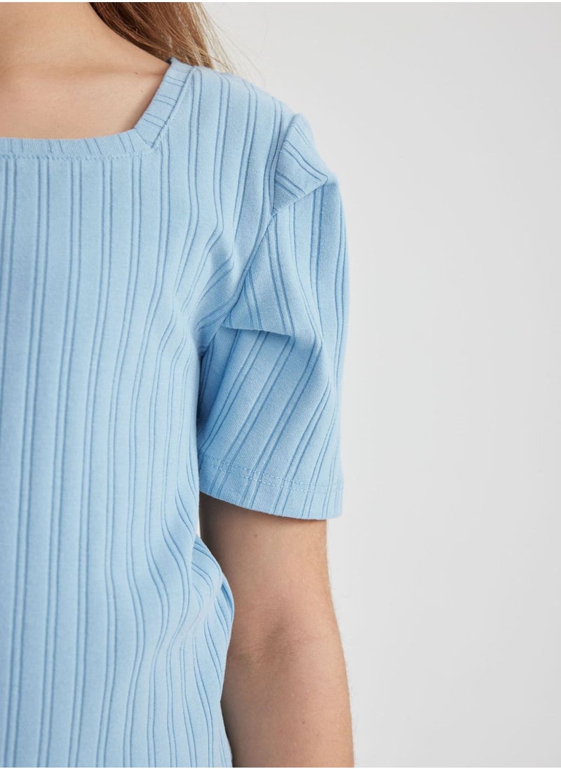 DeFacto - Crop Short Sleeve T-Shirt - Image 1