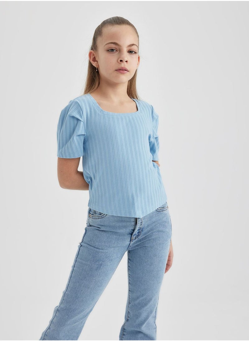 DeFacto - Crop Short Sleeve T-Shirt - Image 1