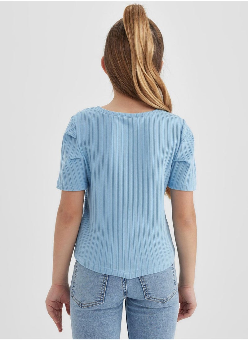 DeFacto - Crop Short Sleeve T-Shirt - Image 1