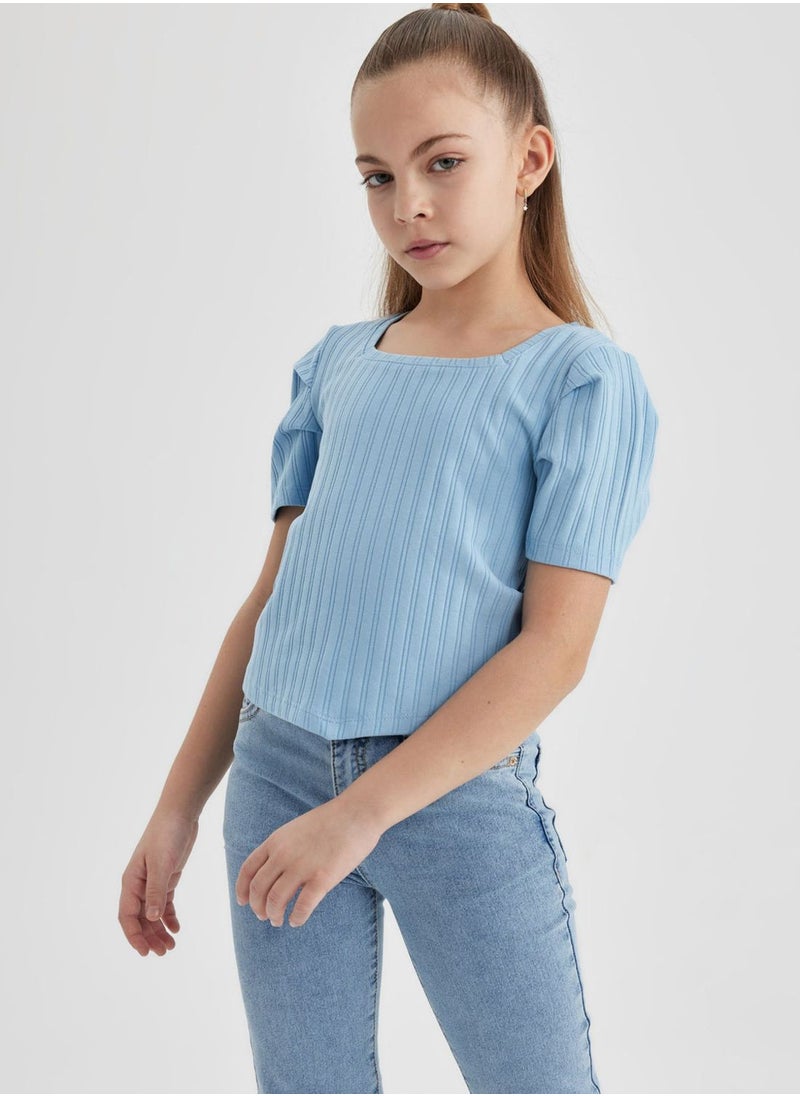 DeFacto - Crop Short Sleeve T-Shirt - Image 1