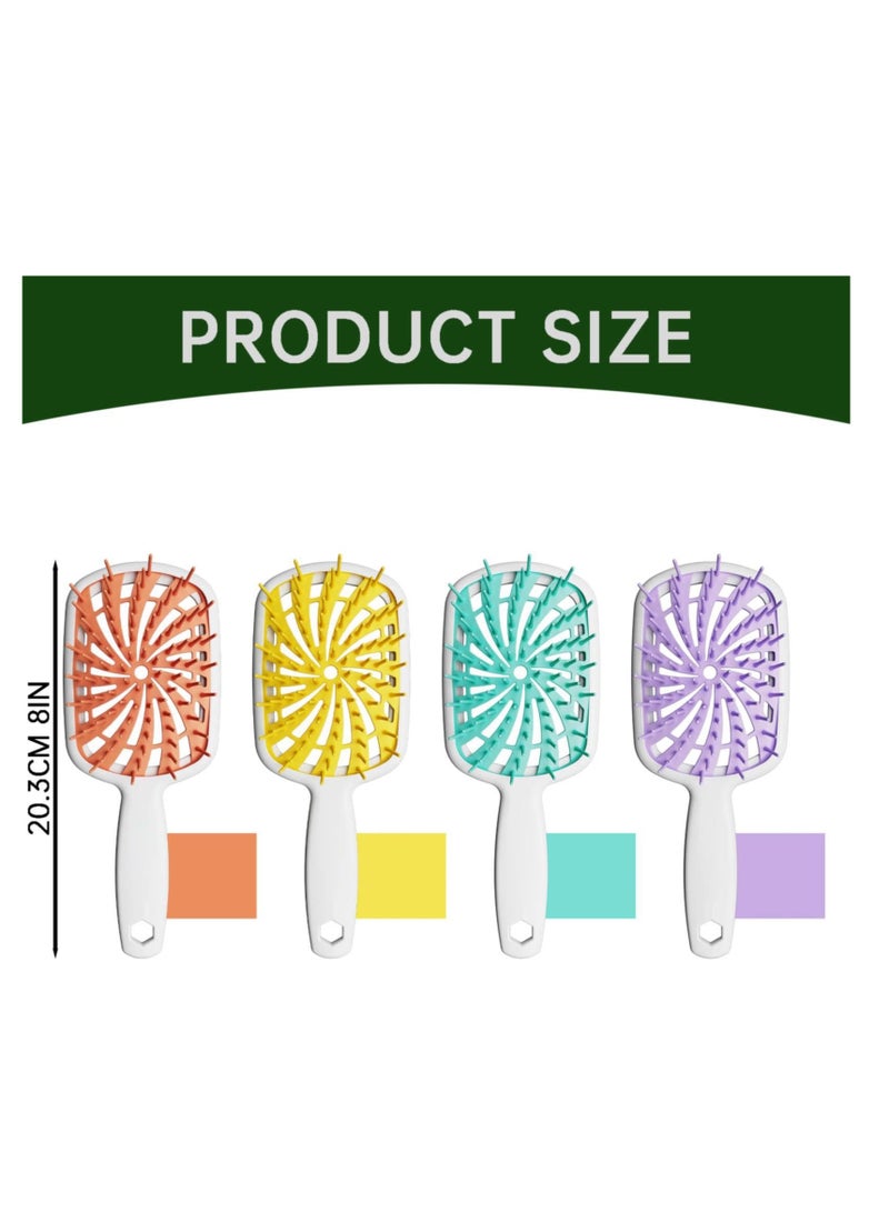 SYOSI Wet & Dry Vented Detangling Hair Brush, Anti Static Hairbrush Nylon Great, Long Thick Curly Scalp Massage Brush Toddler Brush Hair for All Hair Types (Purple #2,One Size) - Image 5