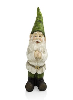 Alpine Alpine Corporation 12" Tall Outdoor Garden Gnome Folding Hands Yard Statue Decoration  - Image 1