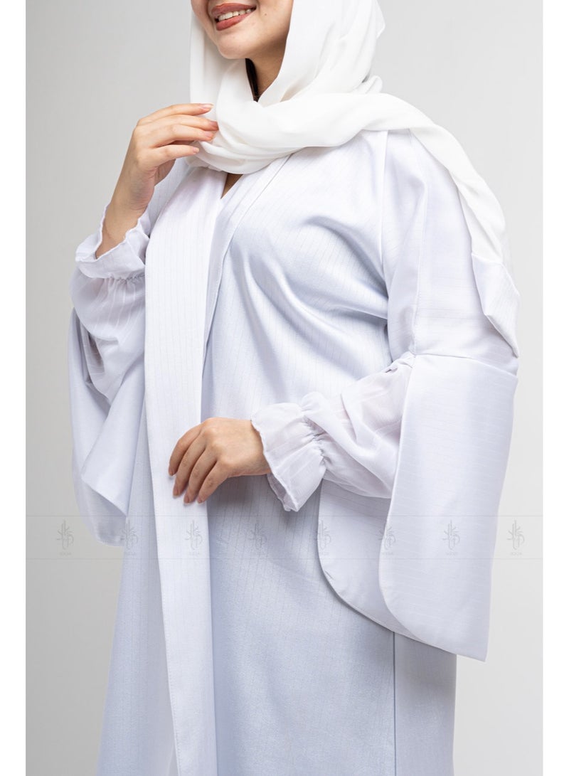 اكسا عباية AIK6022 ابيض - Image 3