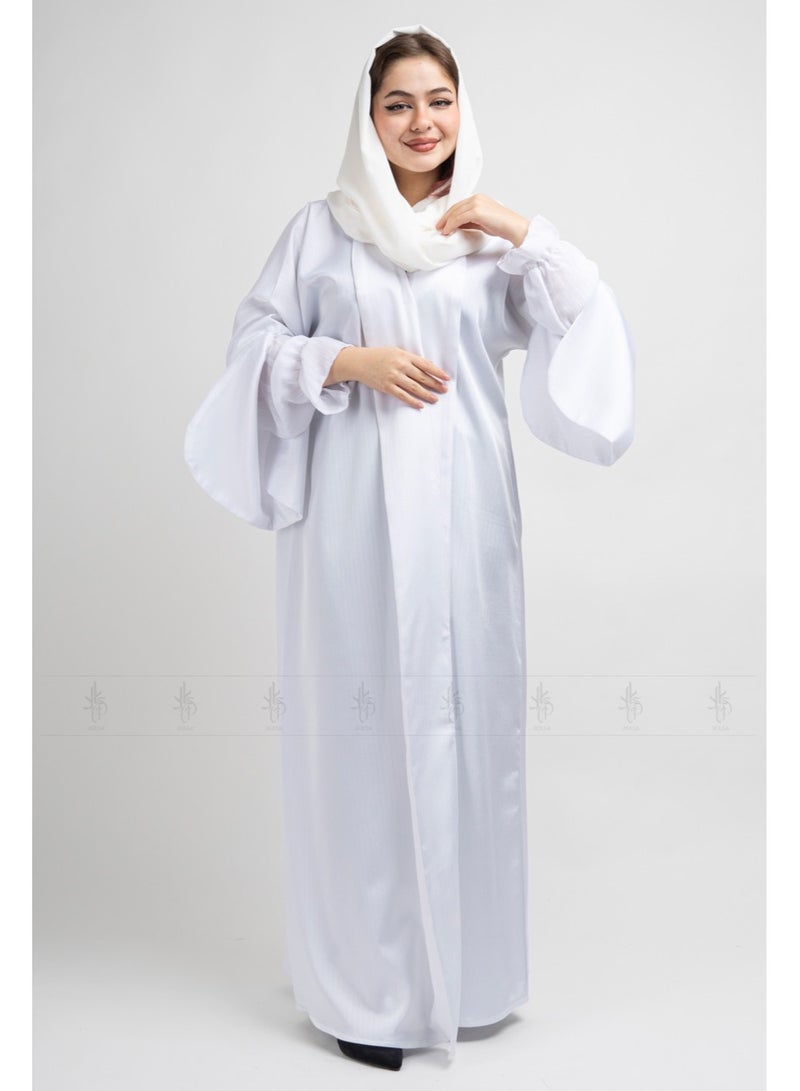 اكسا عباية AIK6022 ابيض - Image 1