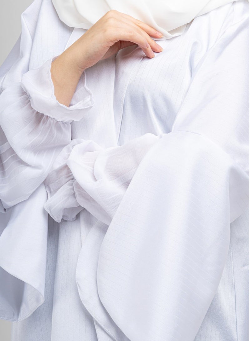 اكسا عباية AIK6022 ابيض - Image 2