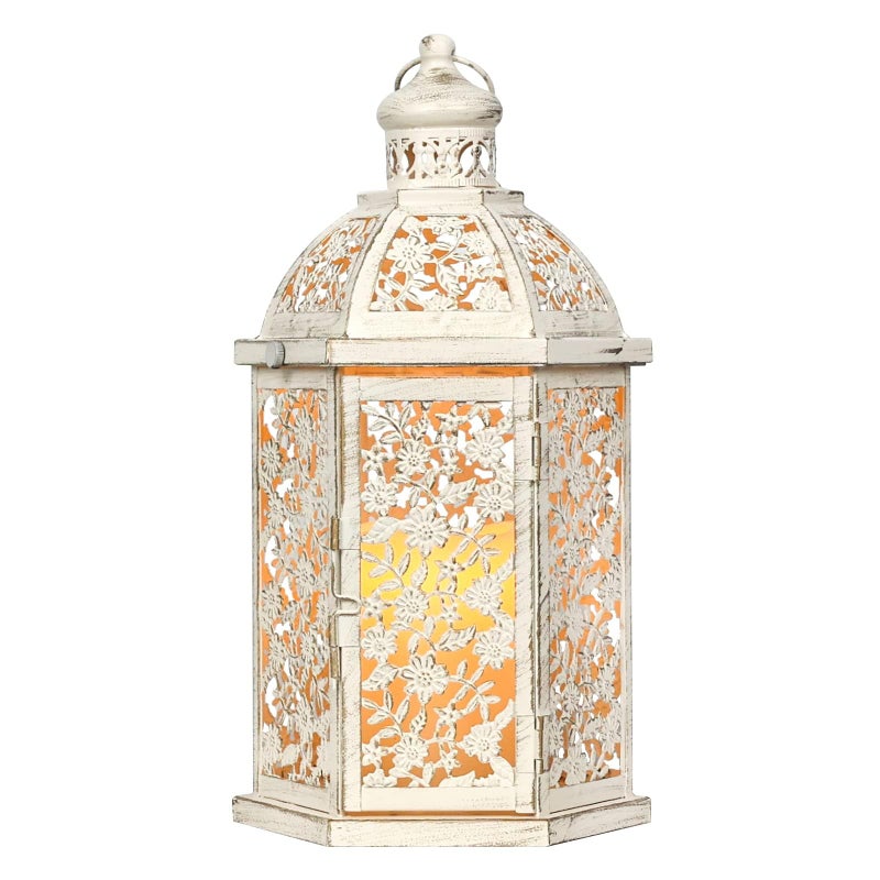 NEEDOMO Lanterns Decorative Indoor, 13.8" Vintage Outdoor Lantern, Metal Candle Holders Lantern Decor for Patio, Front Porch, Wedding, Shelf, Farmhouse Table Decor - Image 1