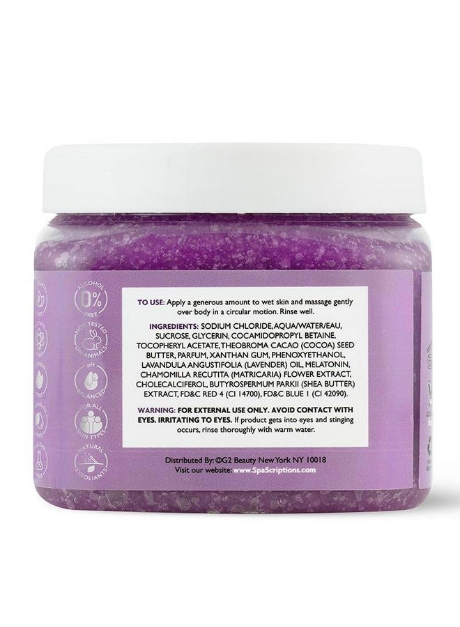 سباسكريبشنز مقشر الجسم المهدئ باللافندر والميلاتونين مع البابونج لبشرة أكثر هدوءًا ونعومة، مصنوع لتنعيم وتقشير وتجديد البشرة، 21 أونصة. - Image 2